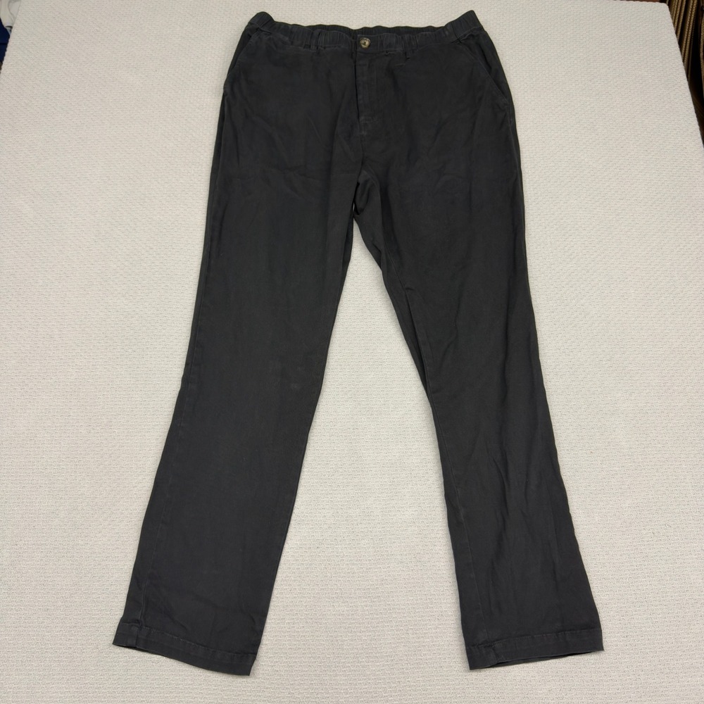 Cove USA Pants Mens 34x30 Black Cotton Canvas Die On Empty Chino Beach Casual